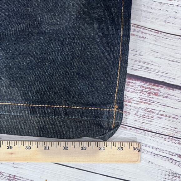 True Religion Limited Edition 20-861 Jeans 34 Dark Indigo Button Fly Classic Fit - Picture 7 of 9